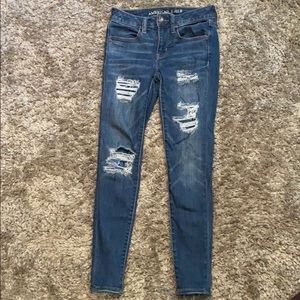 American Eagle distressed Denim X Jegging